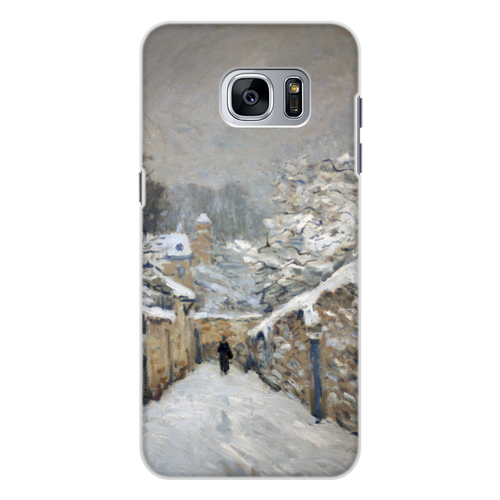 Заказать чехол для Samsung Galaxy S7/S7 Edge в Москве. Чехол для Samsung Galaxy S7, объёмная печать Снег в Лувесьене (картина Альфреда Сислея) от trend - готовые дизайны и нанесение принтов.