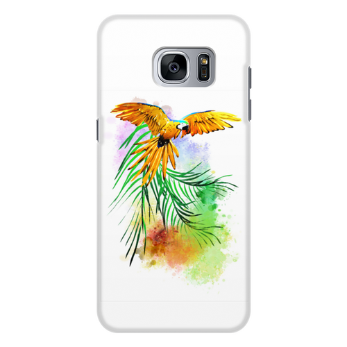 Заказать чехол для Samsung Galaxy S7/S7 Edge в Москве. Чехол для Samsung Galaxy S7, объёмная печать Попугай на ветке. от Zorgo-Art  - готовые дизайны и нанесение принтов.