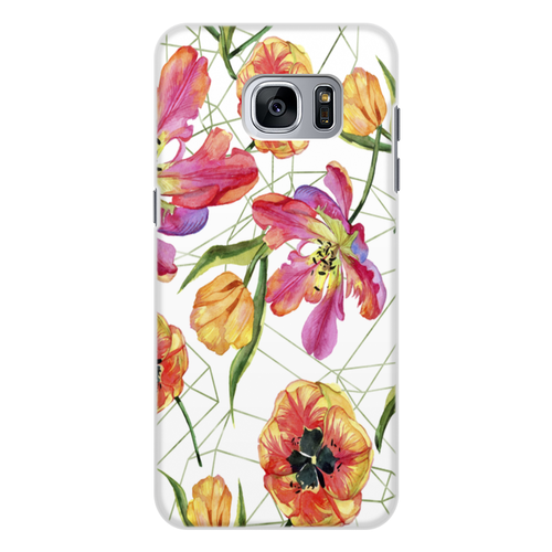 Заказать чехол для Samsung Galaxy S7/S7 Edge в Москве. Чехол для Samsung Galaxy S7, объёмная печать узор цветов от THE_NISE  - готовые дизайны и нанесение принтов.