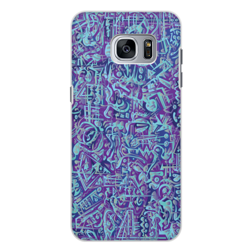 Заказать чехол для Samsung Galaxy S7/S7 Edge в Москве. Чехол для Samsung Galaxy S7, объёмная печать Голубое в фиолетовом от Vadim Koval - готовые дизайны и нанесение принтов.
