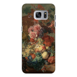 Заказать чехол для Samsung Galaxy S7/S7 Edge в Москве. Чехол для Samsung Galaxy S7, объёмная печать Цветы (Ян ван Хёйсум) от trend - готовые дизайны и нанесение принтов.