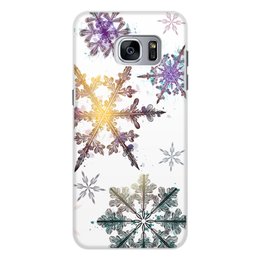 Заказать чехол для Samsung Galaxy S7/S7 Edge в Москве. Чехол для Samsung Galaxy S7, объёмная печать снежинки от THE_NISE  - готовые дизайны и нанесение принтов.