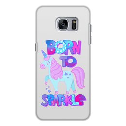Заказать чехол для Samsung Galaxy S7/S7 Edge в Москве. Чехол для Samsung Galaxy S7, объёмная печать Born to sparkle от Maria Bobrova - готовые дизайны и нанесение принтов.