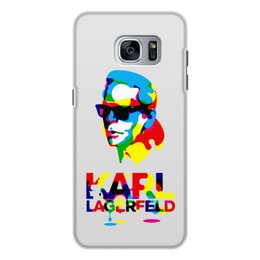 Заказать чехол для Samsung Galaxy S7/S7 Edge в Москве. Чехол для Samsung Galaxy S7, объёмная печать Karl Lagerfeld от Leichenwagen - готовые дизайны и нанесение принтов.