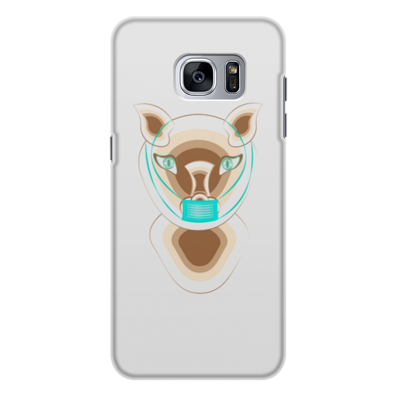 Printio Чехол для Samsung Galaxy S7 Edge, объёмная печать Кошка в маске printio чехол для samsung galaxy s7 edge объёмная печать пантера в маске
