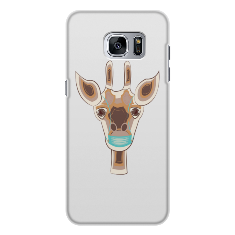 Printio Чехол для Samsung Galaxy S7 Edge, объёмная печать жираф в маске printio чехол для samsung galaxy s7 edge объёмная печать лев в маске