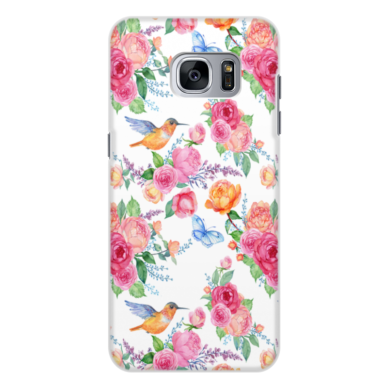 Printio Чехол для Samsung Galaxy S7 Edge, объёмная печать Цветы printio чехол для samsung galaxy s7 edge объёмная печать i love you