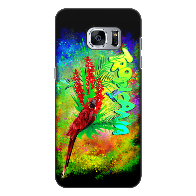 Printio Чехол для Samsung Galaxy S7 Edge, объёмная печать Tropicana. printio чехол для samsung galaxy s7 edge объёмная печать хамелеон с цветами в пятнах краски