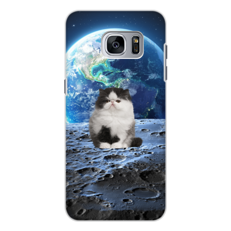 Printio Чехол для Samsung Galaxy S7 Edge, объёмная печать Кот в космосе printio чехол для samsung galaxy s7 edge объёмная печать кот в космосе