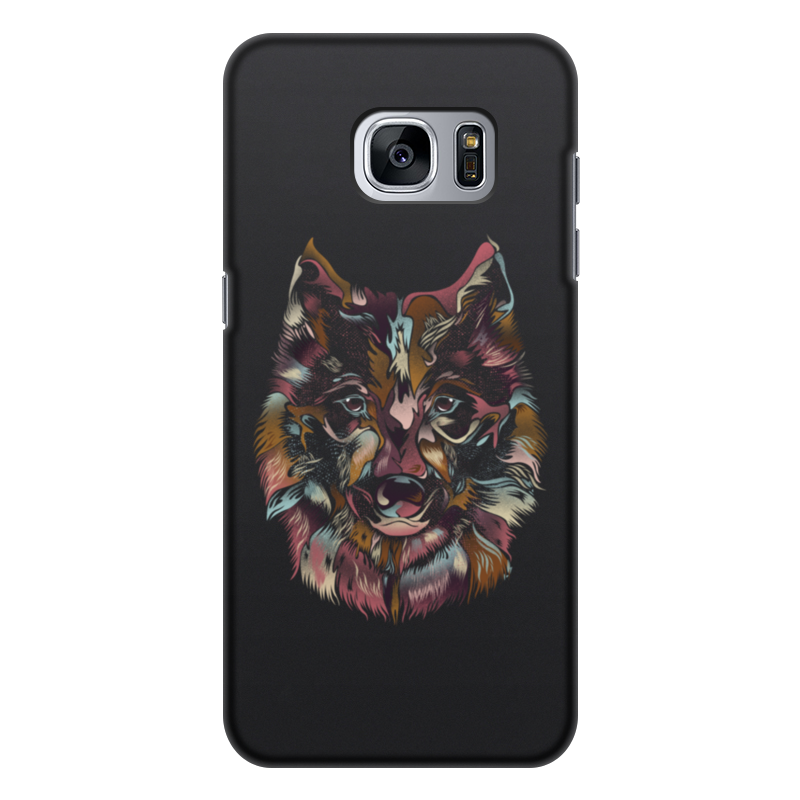 Printio Чехол для Samsung Galaxy S7 Edge, объёмная печать Пёстрый волк