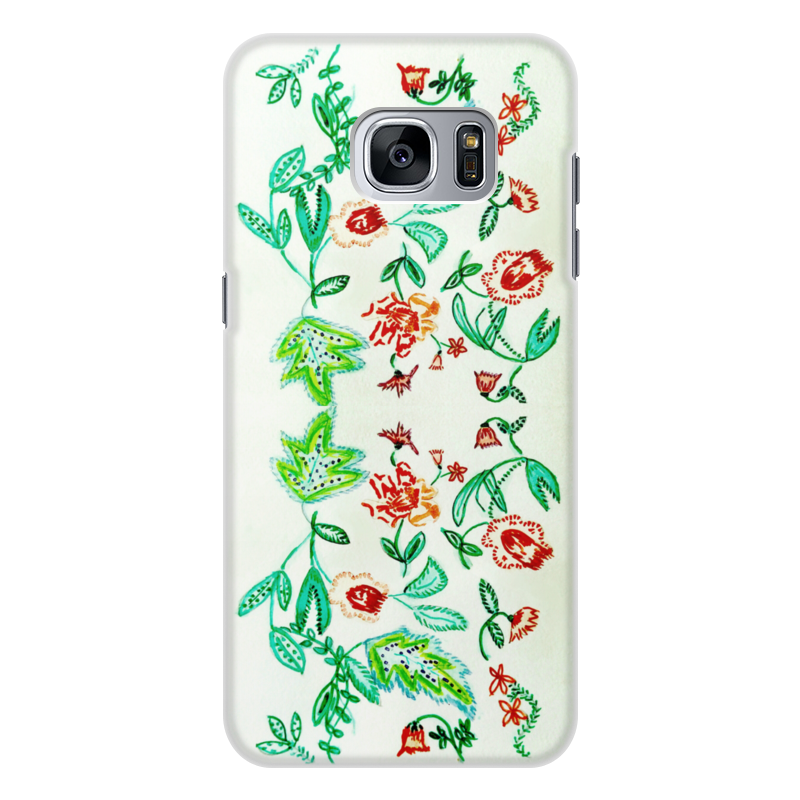 Printio Чехол для Samsung Galaxy S7 Edge, объёмная печать Дикие цветы