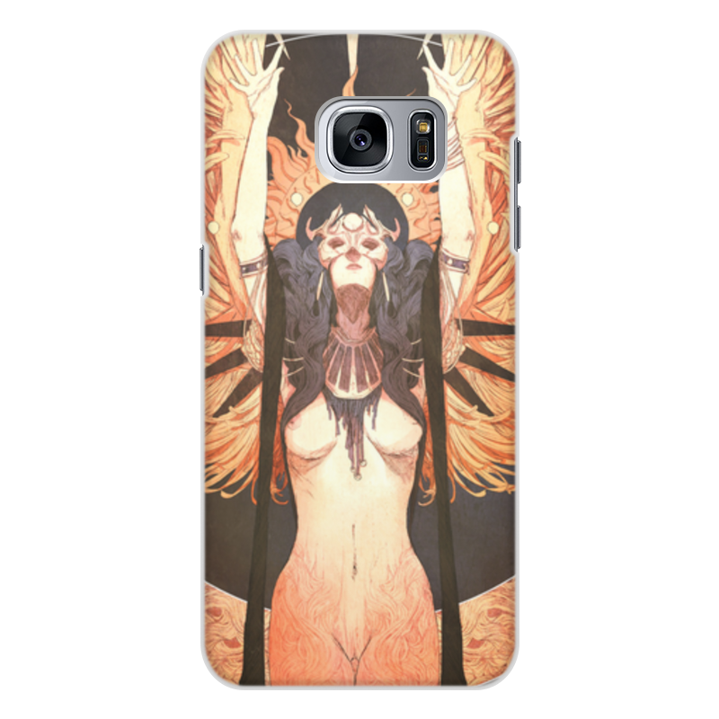 Printio Чехол для Samsung Galaxy S7 Edge, объёмная печать Ангел ночи