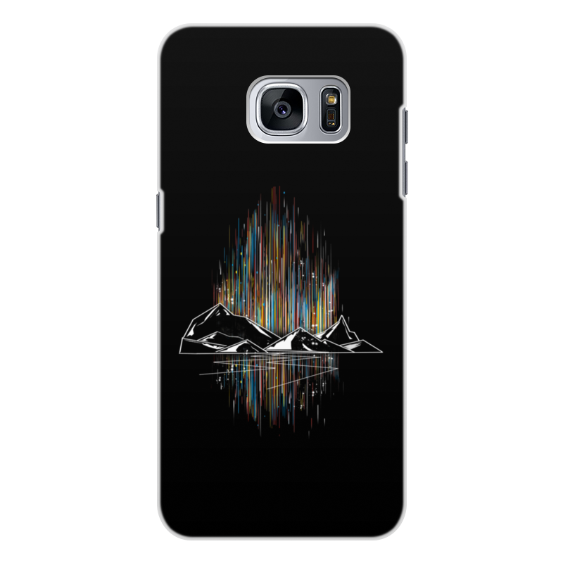 Printio Чехол для Samsung Galaxy S7 Edge, объёмная печать Неоновые горы