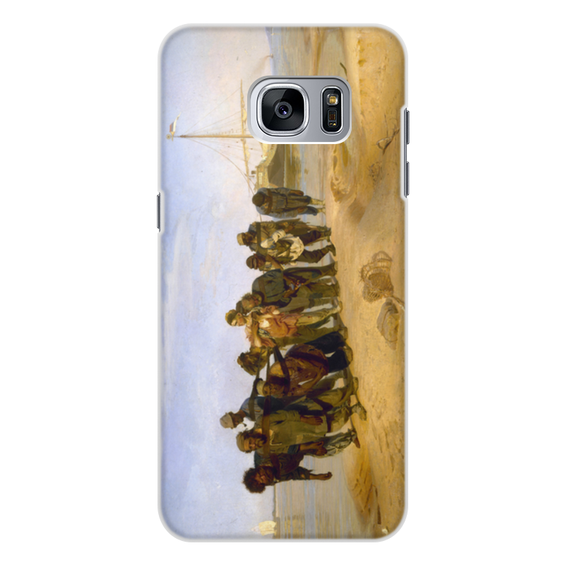 Printio Чехол для Samsung Galaxy S7 Edge, объёмная печать Бурлаки на волге (картина ильи репина) printio кепка тракер с сеткой бурлаки на волге картина ильи репина