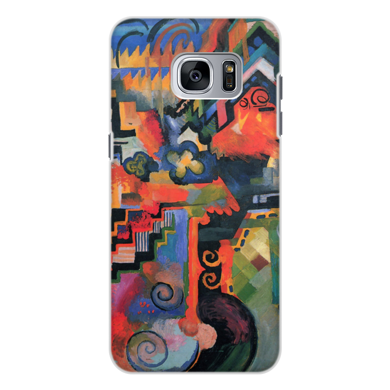 Printio Чехол для Samsung Galaxy S7 Edge, объёмная печать Цветовая композиция (август маке) printio чехол для samsung galaxy s7 edge объёмная печать композиция цветов