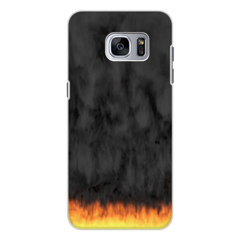 Printio Чехол для Samsung Galaxy S7 Edge, объёмная печать Пламя и дым