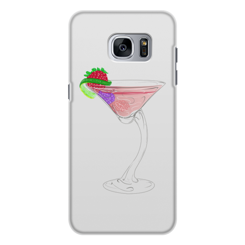 Printio Чехол для Samsung Galaxy S7 Edge, объёмная печать ягодный коктейль