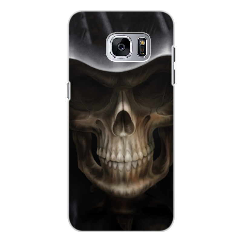 Printio Чехол для Samsung Galaxy S7 Edge, объёмная печать Череп в капюшоне printio чехол для samsung galaxy s7 объёмная печать люблю тебя до мозга костей