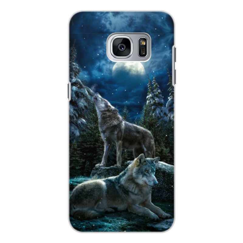 Printio Чехол для Samsung Galaxy S7 Edge, объёмная печать Волки