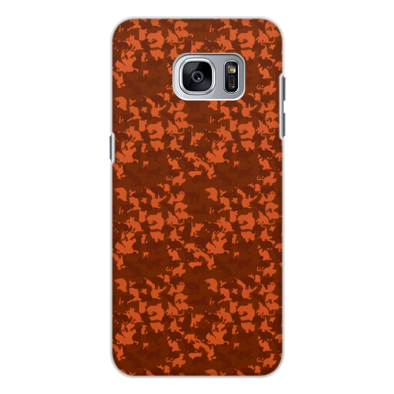 Printio Чехол для Samsung Galaxy S7 Edge, объёмная печать Кошачий камуфляж printio чехол для samsung galaxy s7 edge объёмная печать цветочный узор