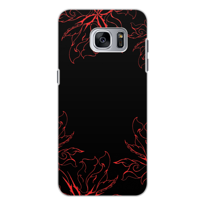 Printio Чехол для Samsung Galaxy S7 Edge, объёмная печать Огненные цветы