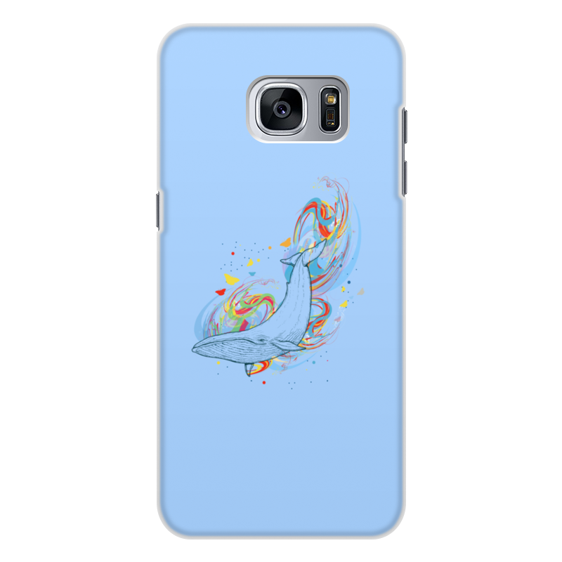 Printio Чехол для Samsung Galaxy S7 Edge, объёмная печать Кит и волны printio чехол для samsung galaxy s7 edge объёмная печать кит и волны