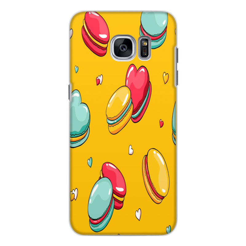 Printio Чехол для Samsung Galaxy S7 Edge, объёмная печать Печеньки. силиконовый чехол на realme 5i печеньки и молоко для реалми 5 и