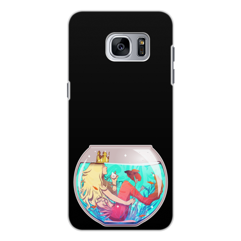 Printio Чехол для Samsung Galaxy S7 Edge, объёмная печать Русалка в аквариуме