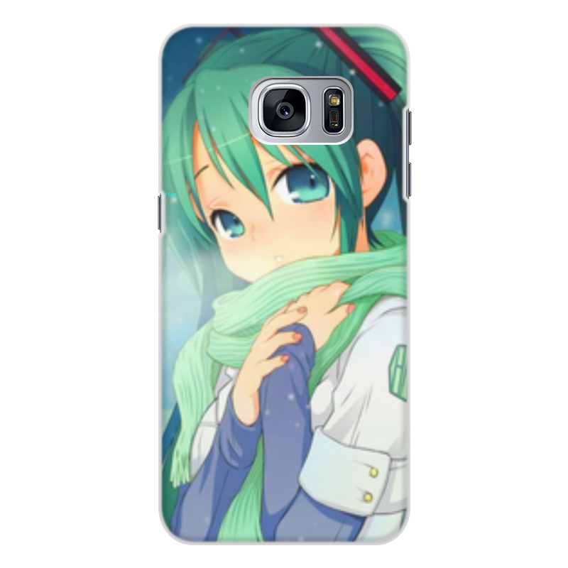 Printio Чехол для Samsung Galaxy S7 Edge, объёмная печать Miku hatsune sush