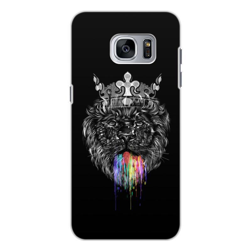 Printio Чехол для Samsung Galaxy S7 Edge, объёмная печать Радужный лев printio чехол для samsung galaxy s7 edge объёмная печать кот лев подарок для льва