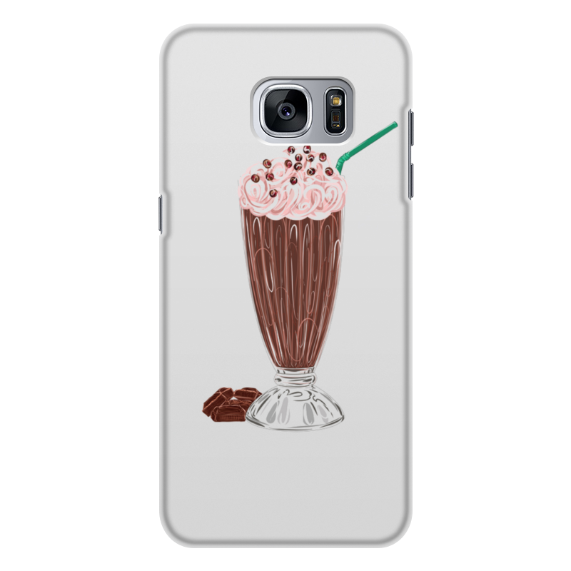 Printio Чехол для Samsung Galaxy S7 Edge, объёмная печать шоколадный коктейль