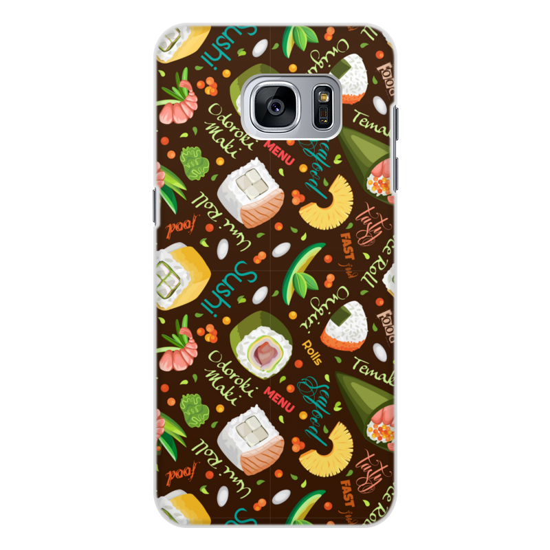 Printio Чехол для Samsung Galaxy S7 Edge, объёмная печать Много суши силиконовый чехол суши собачки на samsung galaxy a30