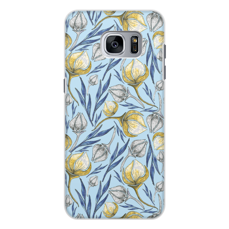 Printio Чехол для Samsung Galaxy S7 Edge, объёмная печать Цветы re pa чехол накладка artcolor для realme 7i с принтом цветы на голубом