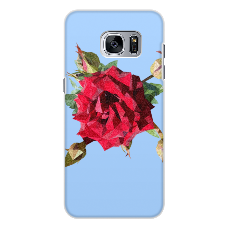 Printio Чехол для Samsung Galaxy S7 Edge, объёмная печать Rose low poly vector printio чехол для samsung galaxy s7 edge объёмная печать золотая роза