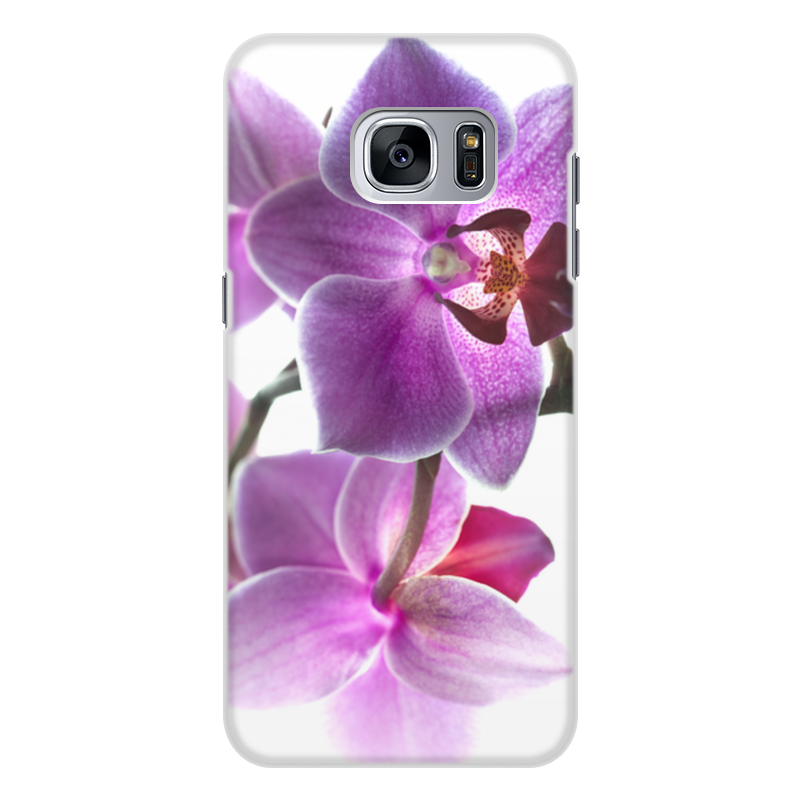 Printio Чехол для Samsung Galaxy S7 Edge, объёмная печать Орхидея чехол mypads красивый залив для motorola edge plus задняя панель накладка бампер