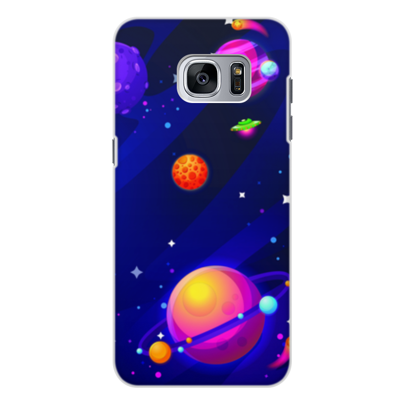 Printio Чехол для Samsung Galaxy S7 Edge, объёмная печать Планеты