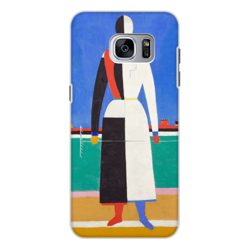 Printio Чехол для Samsung Galaxy S7 Edge, объёмная печать Женщина с граблями (картина малевича) printio чехол для samsung galaxy s6 edge объёмная печать женщина с граблями картина малевича