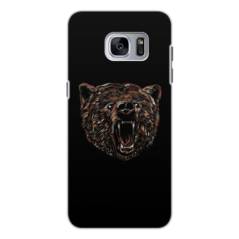 Printio Чехол для Samsung Galaxy S7 Edge, объёмная печать Пёстрый медведь