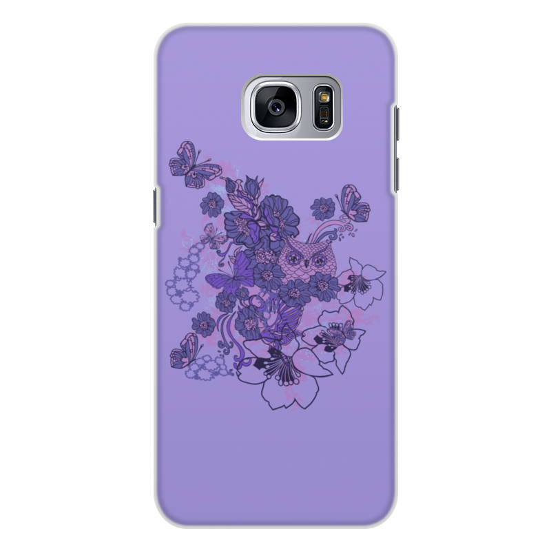 Printio Чехол для Samsung Galaxy S7 Edge, объёмная печать Сова в цветах printio чехол для samsung galaxy s7 объёмная печать бабочки фэнтези