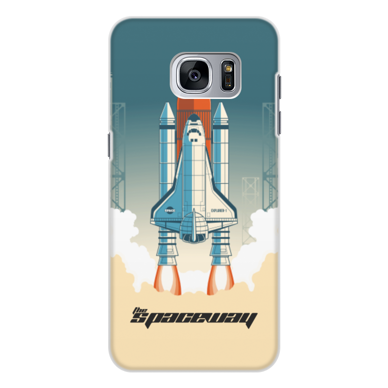 Printio Чехол для Samsung Galaxy S7 Edge, объёмная печать Покорение космоса
