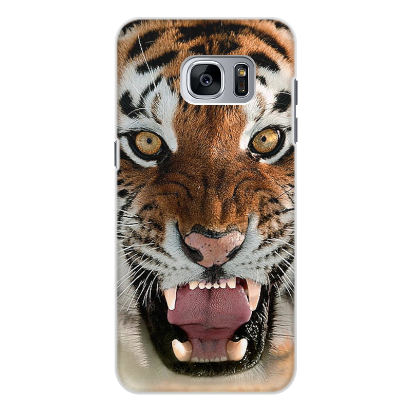 Printio Чехол для Samsung Galaxy S7 Edge, объёмная печать Тигры. живая природа
