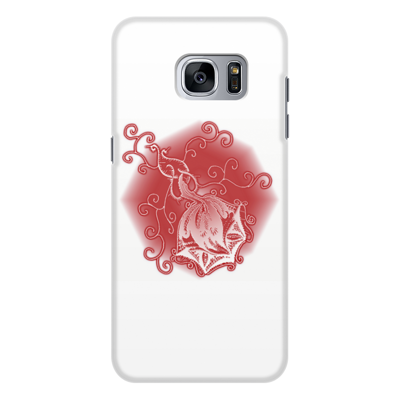 Printio Чехол для Samsung Galaxy S7 Edge, объёмная печать Ажурная роза printio чехол для samsung galaxy s7 edge объёмная печать радужный медведь