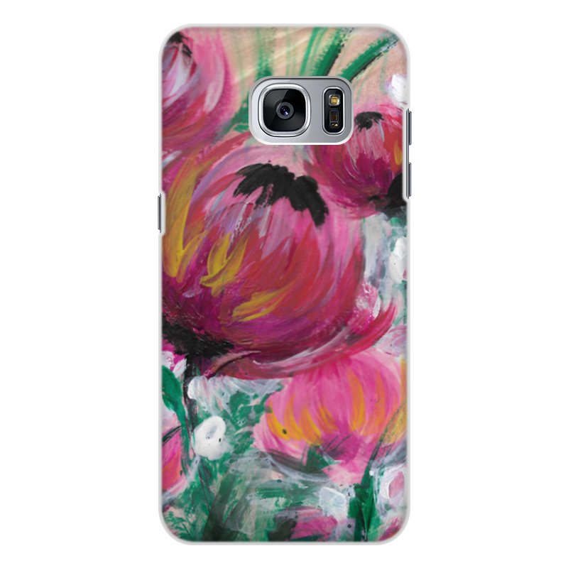 Printio Чехол для Samsung Galaxy S7 Edge, объёмная печать Полевые цветы printio чехол для samsung galaxy s7 объёмная печать букет роз
