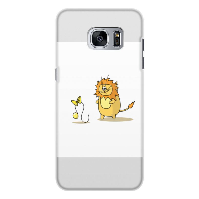 Printio Чехол для Samsung Galaxy S7 Edge, объёмная печать Кот лев. подарок для льва printio чехол для samsung galaxy s7 edge объёмная печать радужный лев