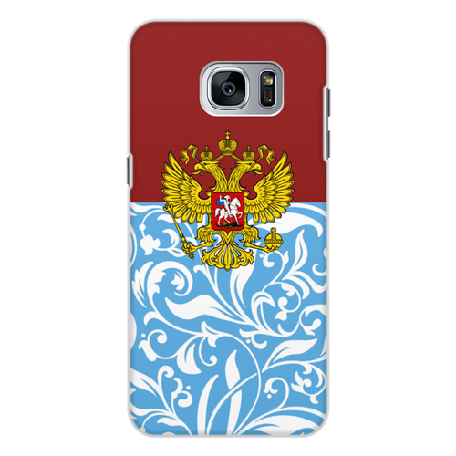 Заказать чехол для Samsung Galaxy S7/S7 Edge в Москве. Чехол для Samsung Galaxy S7 Edge, объёмная печать Цветы и герб от THE_NISE  - готовые дизайны и нанесение принтов.