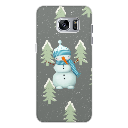 Заказать чехол для Samsung Galaxy S7/S7 Edge в Москве. Чехол для Samsung Galaxy S7 Edge, объёмная печать снеговик от THE_NISE  - готовые дизайны и нанесение принтов.