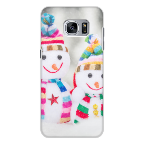 Заказать чехол для Samsung Galaxy S7/S7 Edge в Москве. Чехол для Samsung Galaxy S7 Edge, объёмная печать Снеговик от THE_NISE  - готовые дизайны и нанесение принтов.