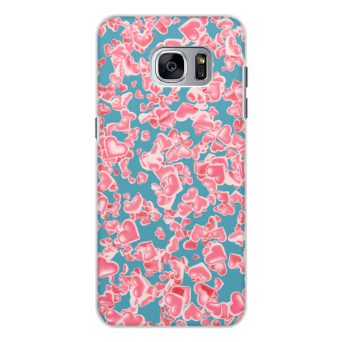 Заказать чехол для Samsung Galaxy S7/S7 Edge в Москве. Чехол для Samsung Galaxy S7 Edge, объёмная печать Дождь из сердец от bd-art  - готовые дизайны и нанесение принтов.