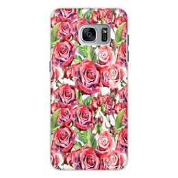 Заказать чехол для Samsung Galaxy S7/S7 Edge в Москве. Чехол для Samsung Galaxy S7 Edge, объёмная печать сад роз от THE_NISE  - готовые дизайны и нанесение принтов.