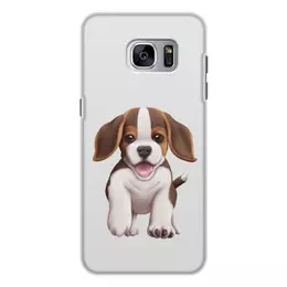 Заказать чехол для Samsung Galaxy S7/S7 Edge в Москве. Чехол для Samsung Galaxy S7 Edge, объёмная печать Собака бигль щенок от tigerda  - готовые дизайны и нанесение принтов.